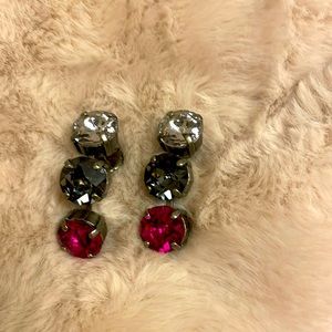 Never worn three stone sabika earrings